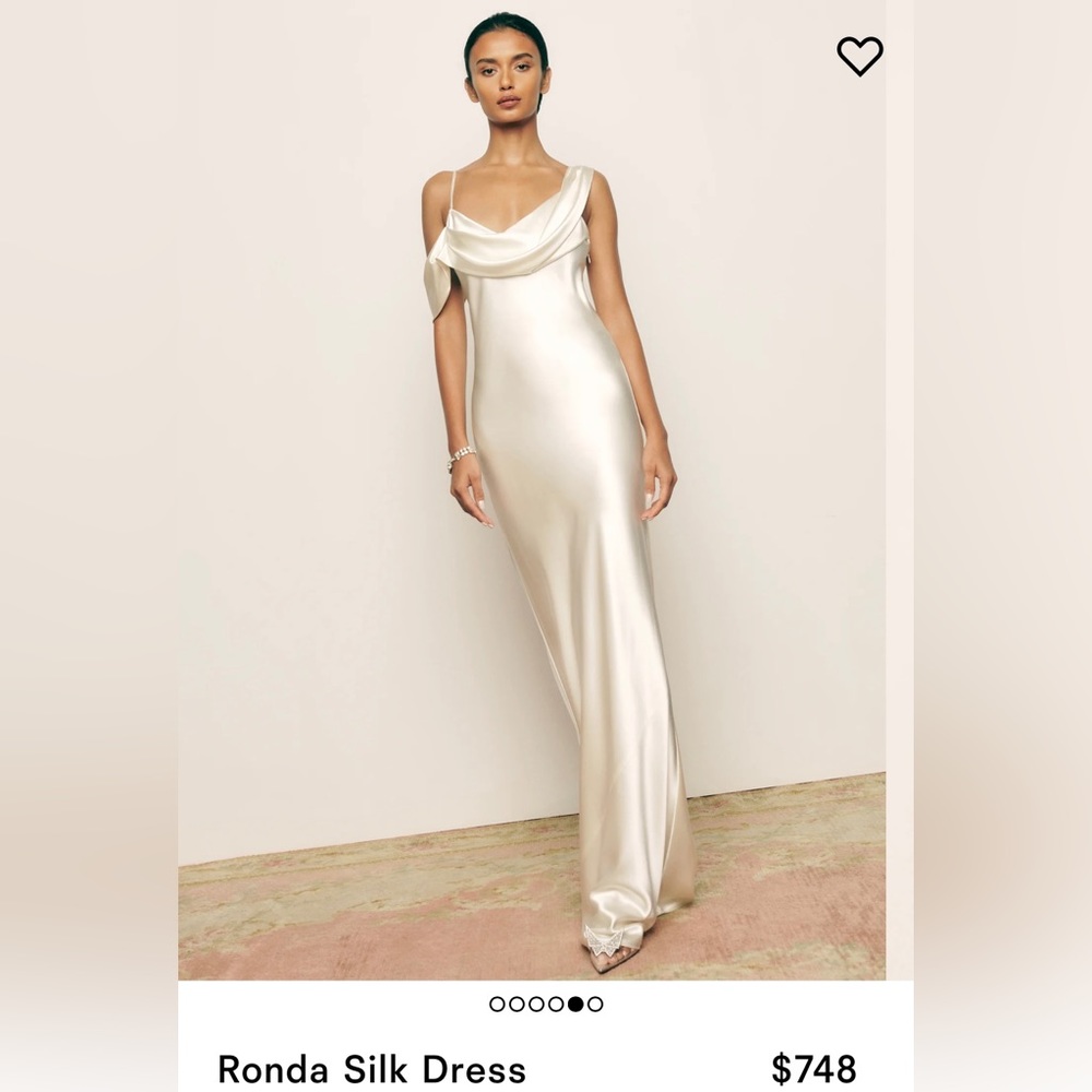 Brand New Never Worn Reformation Silk Wedding Dress Size 4